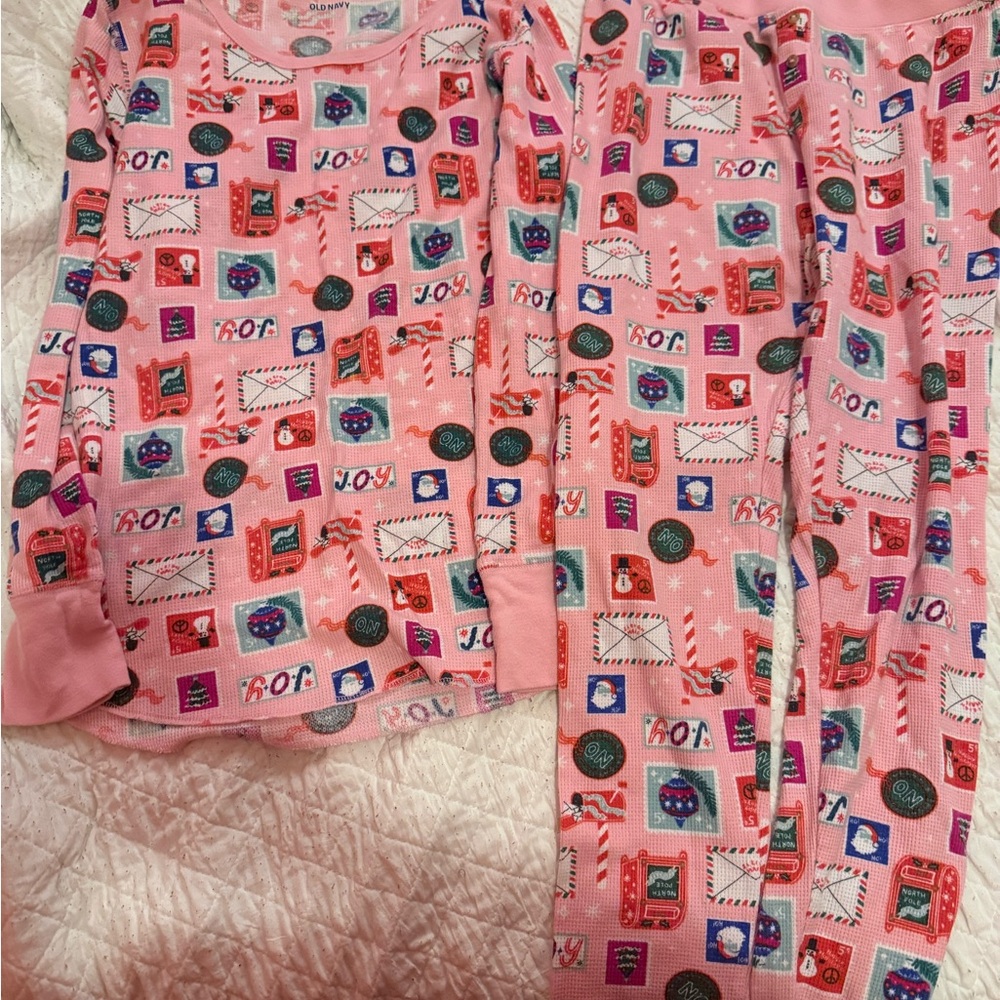 GAP Pink Kids Christmas Pj Set